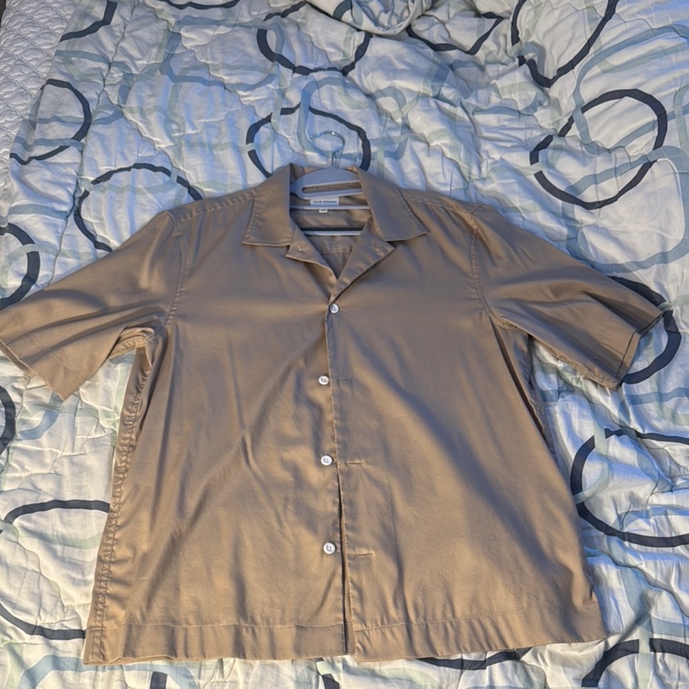 Club Monaco Tan Relaxed Fit Casual Shirt